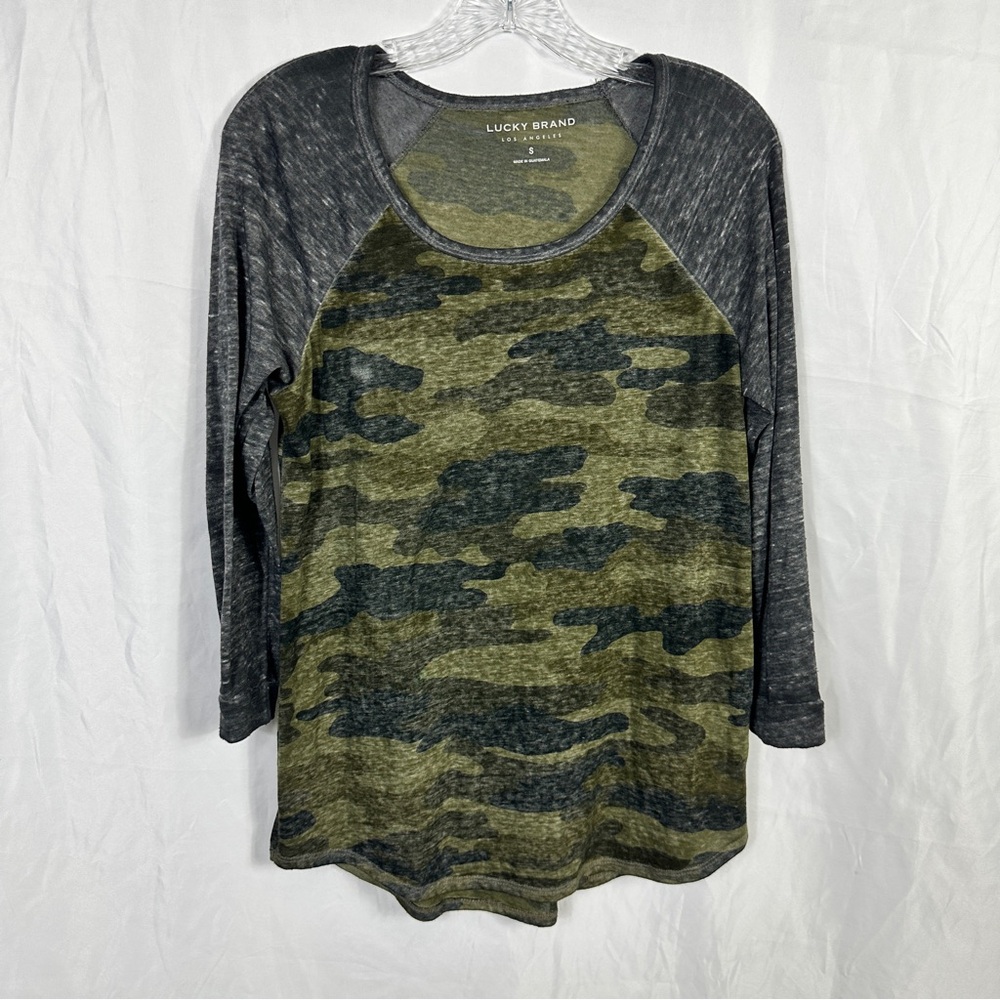 Lucky Brand Relaxed Camouflage Top